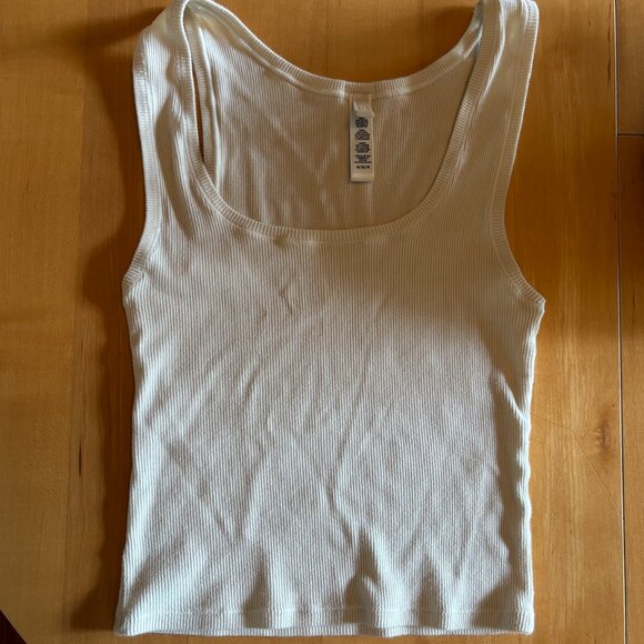 Skims ribbed tank top in "bone" - Picture 1 of 3